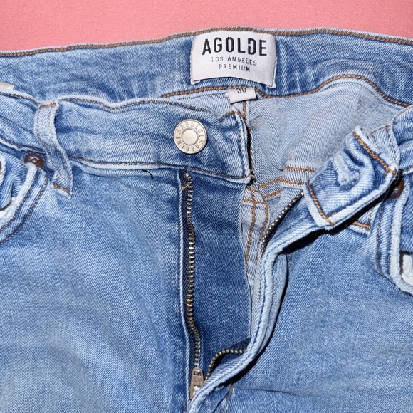 Agolde Light Blue distressed and ripped Skinny Jeans size 30 waist - Picture 8 of 8